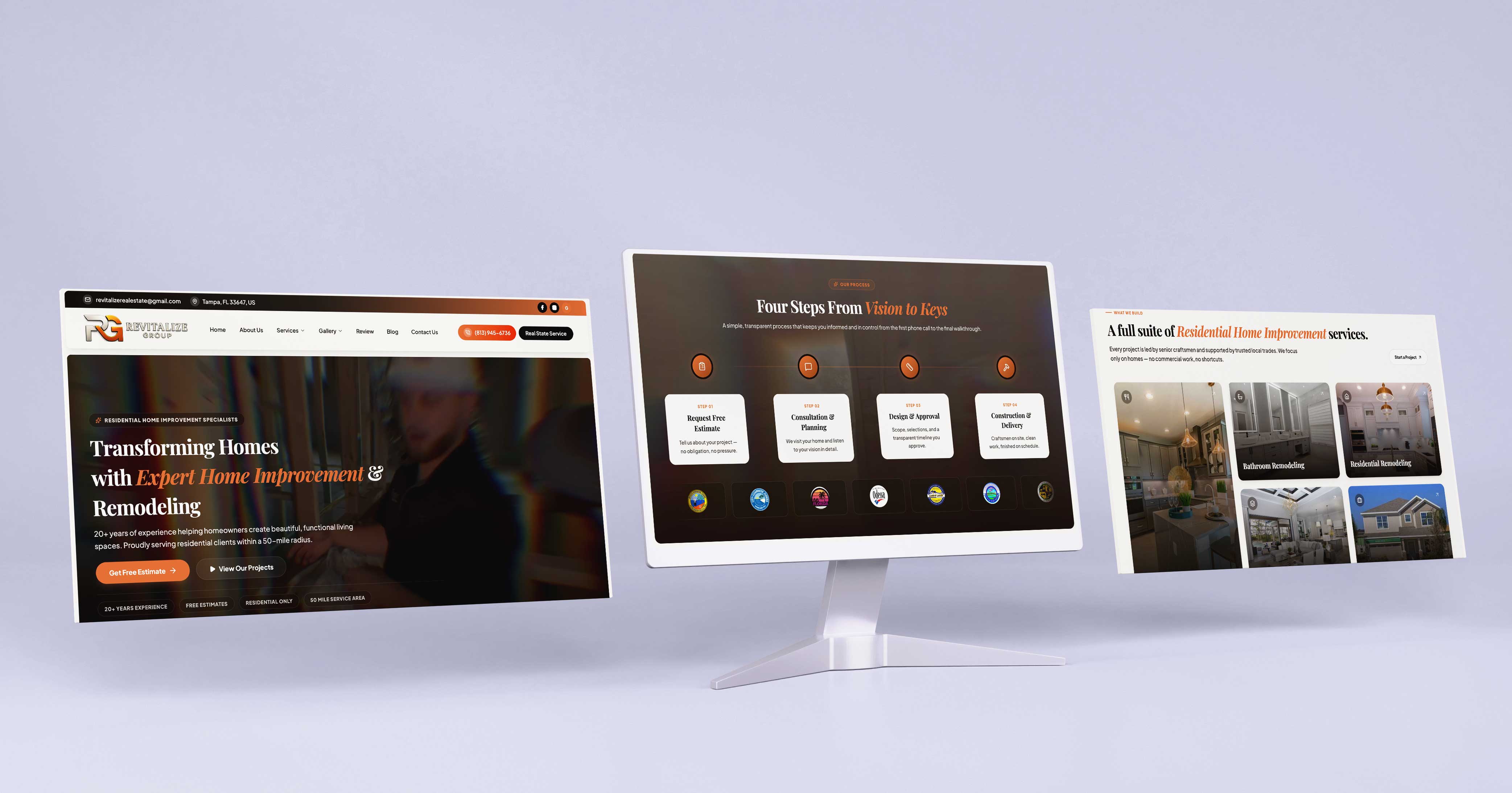 Interactive remodeling gallery and before-and-after projects catalog